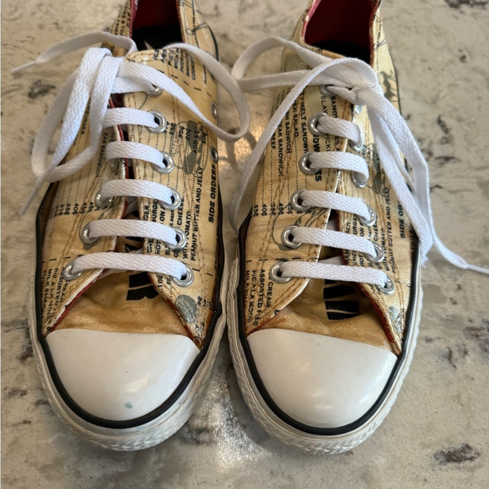 Converse Chuck Taylor All Star CT Diner Menu Low Top Size Women 7 - Men 5 - Picture 4 of 5